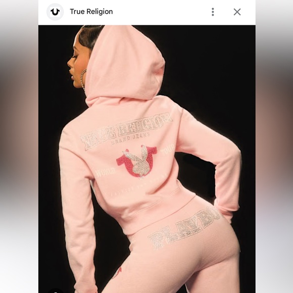 Playboy x True Religion Pink Rhinestone Tracksuit - Picture 1 of 3